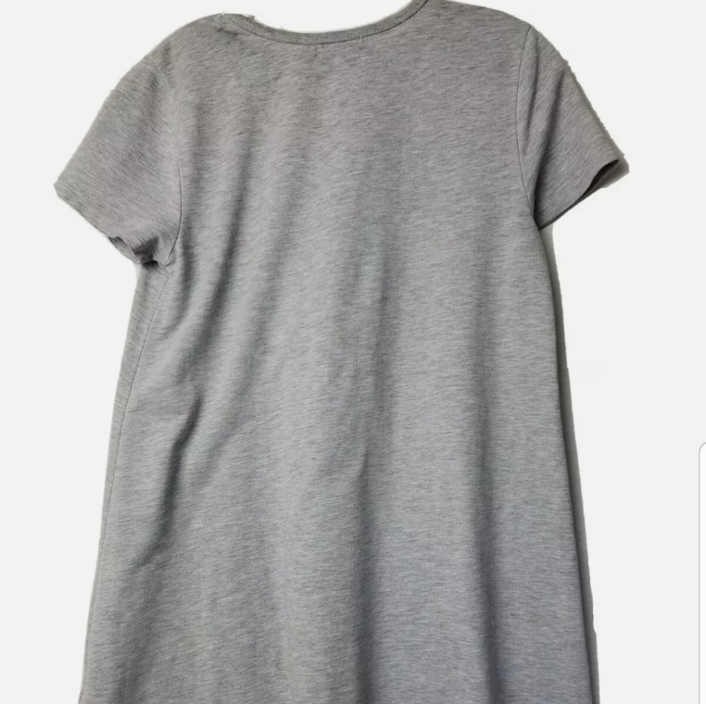 Z Supply Gray Cutout Baby French Terry Short Sleeves T-shirt Dress Size Small - Picture 9 of 13